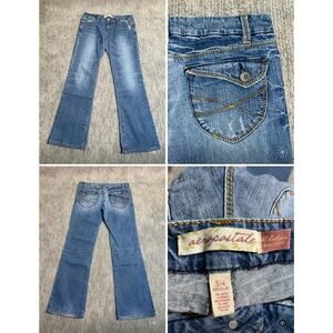 y2k grunge streetwear rodeo western cowgirl Aeropostale Chelsea bootcut jean 3/4